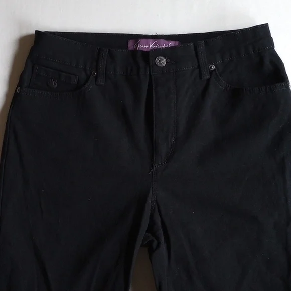 Gloria Vanderbilt Amanda Jeans 6 Straight Leg High Rise Black - Picture 2 of 4